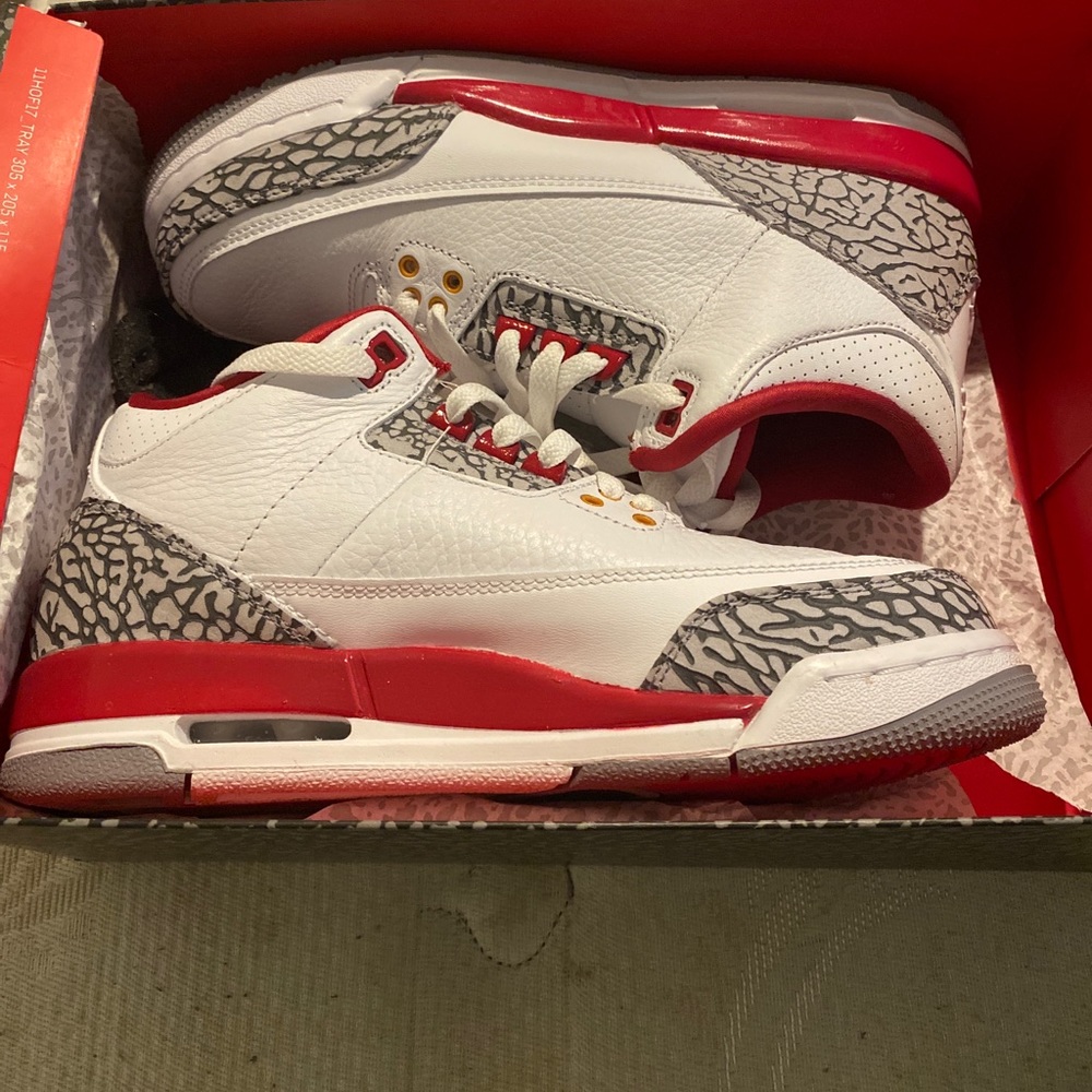 Air Jordan 3s Cardinal Red - Picture 1 of 12